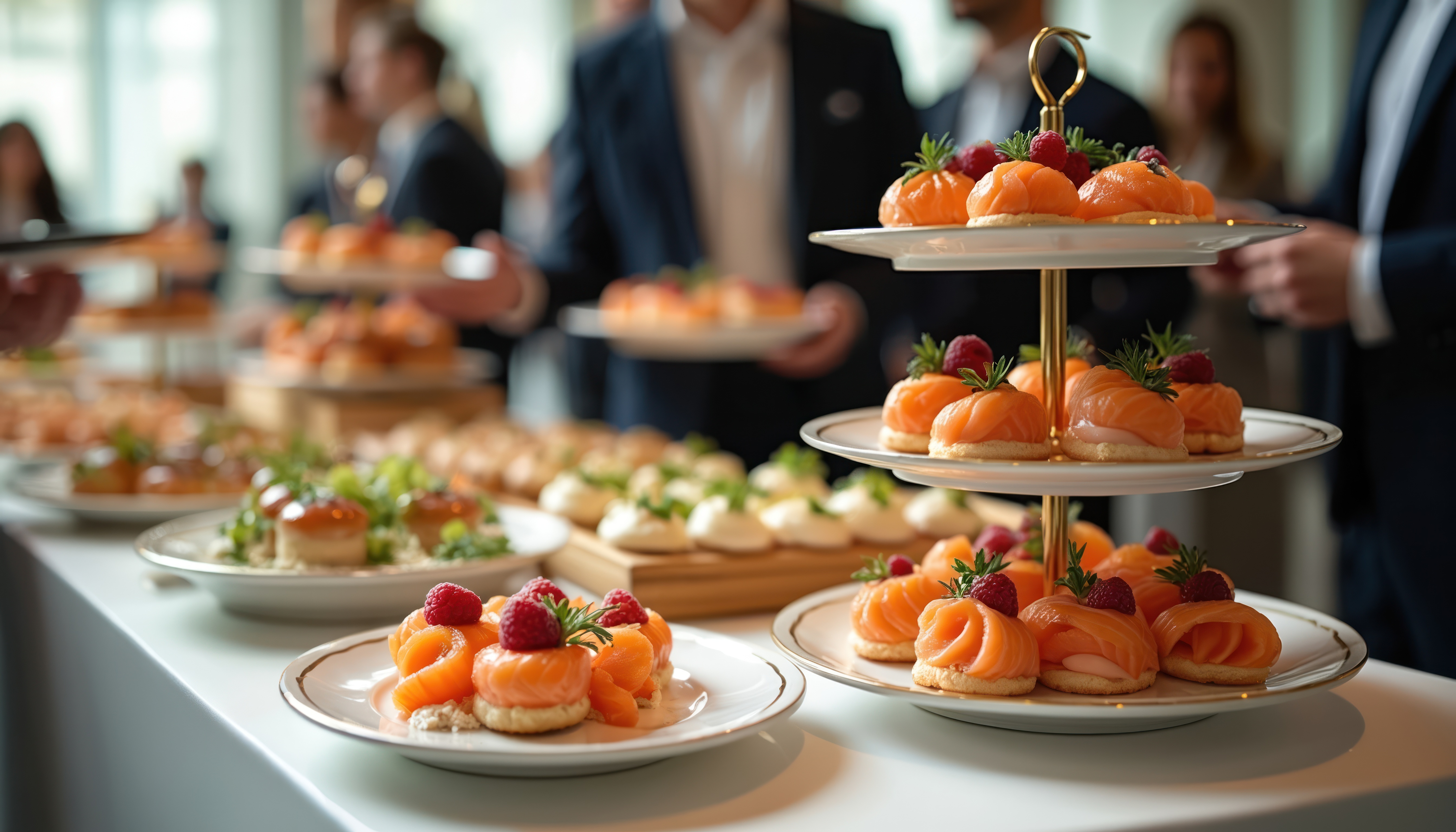 交流会のケータリングの様子